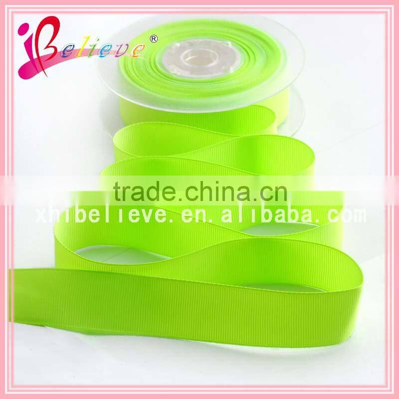 Wholesale stock crafts accessories boutique green grosgrain ribbon