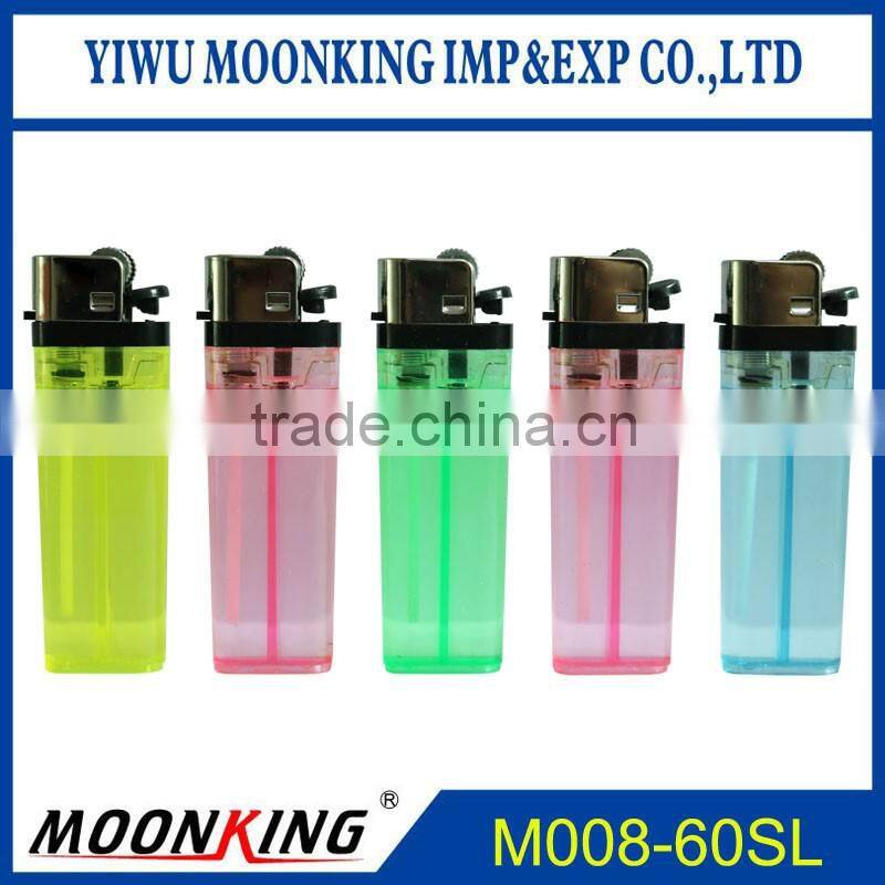 Cheap price transparent color flint disposable lighter