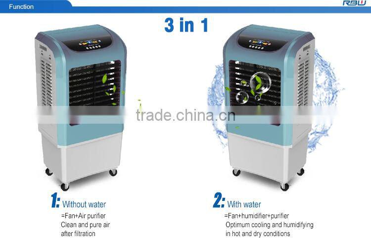 Ionizer in air cooler with pure copper motor and thick pads