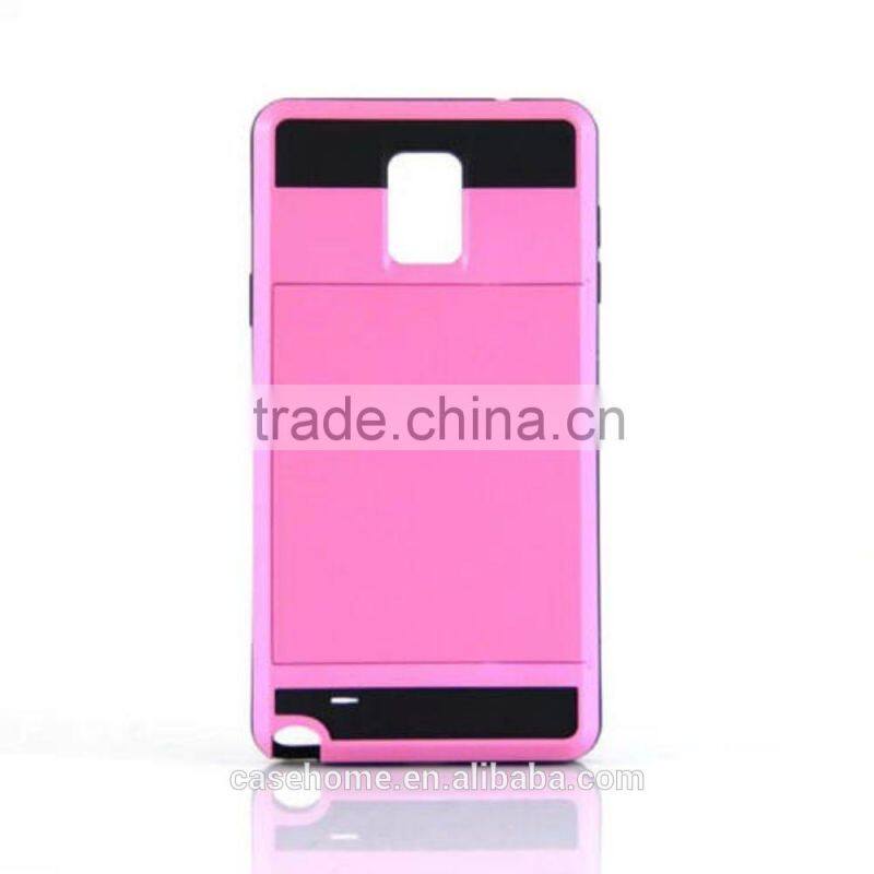 Card pocket Wallet ShockProof Slim Hybrid case cover for Samsung Galaxy Note4