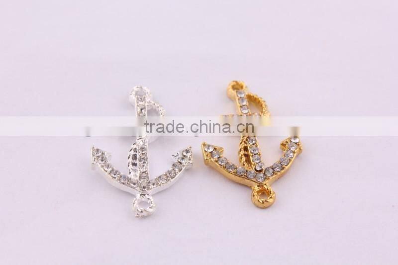 2014 bow crystal rhinestone connector charms ! wholesale alloy glitter silver Connector for bracelet making!!