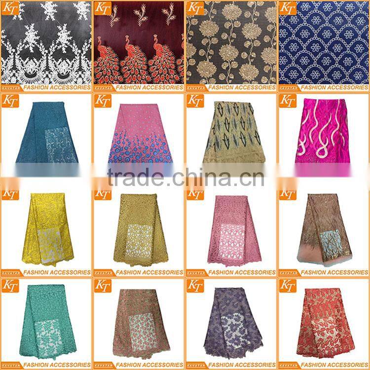 Kavatar Brand Unique cheap green guipure lace fabric