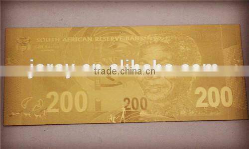 Gold plated banknotes South African Banknote