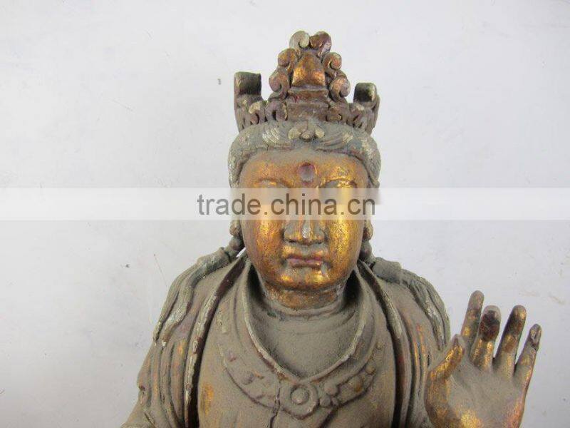 Chinese antique natural wooden Buddha from Shanxi