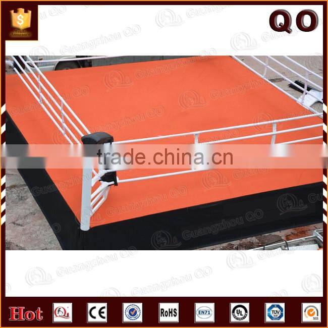Hot sale logo printed championship small boxing ring with strong ropes and corner