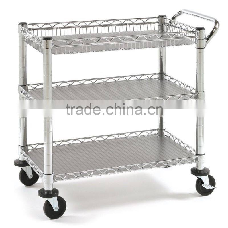 NSF listed Best Selling Chrome plated Metal Wire Mesh Shelving wire closet shelving with High Quality