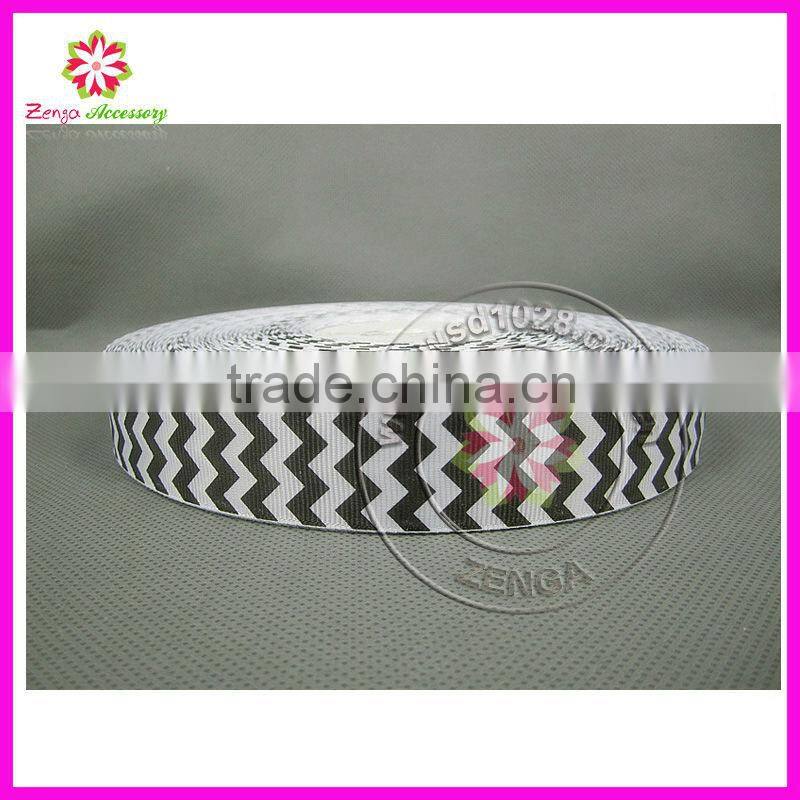 Custom printed chevron ribbon