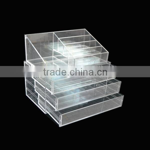 Fashion customized acrylic makeup organizer for lady cosmetics