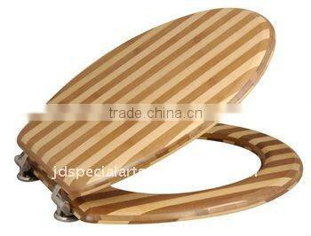 Bamboo toilet seat cover