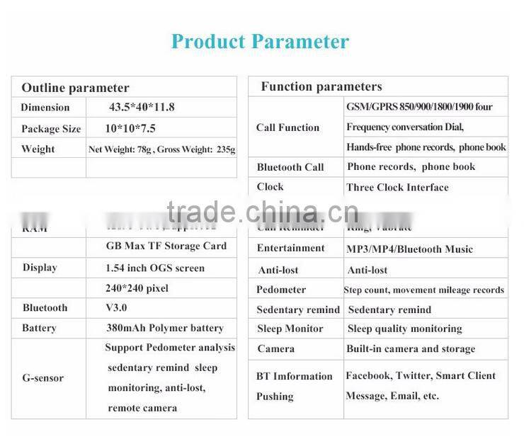 Bluetooth GV08S Smart Watch for ios and android Smartwatch GV08S