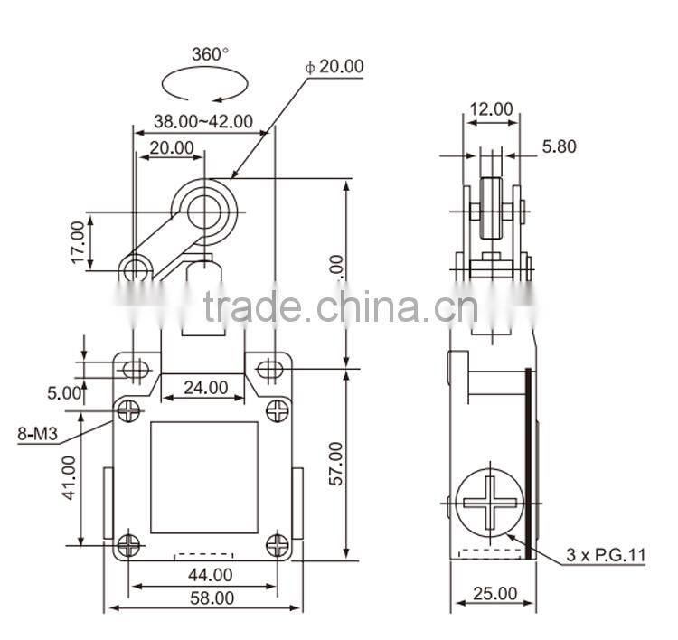 CNTD Magnetic Limit Switch CSA-012 Waterproof IP66 Limit Switch