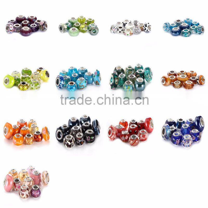 Hot Selling Porcelain 10 pcs Orange Color Glass Beads Loose Beads