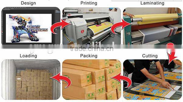 2015 customized waterproof transaprent sticker printing