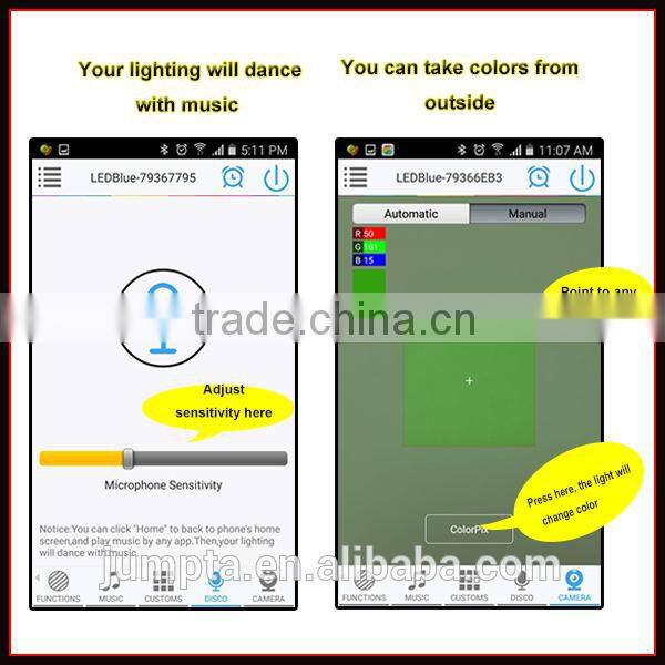 Factory sale smartphone control dimmable multicolor E27 bluetooth smart led bulb