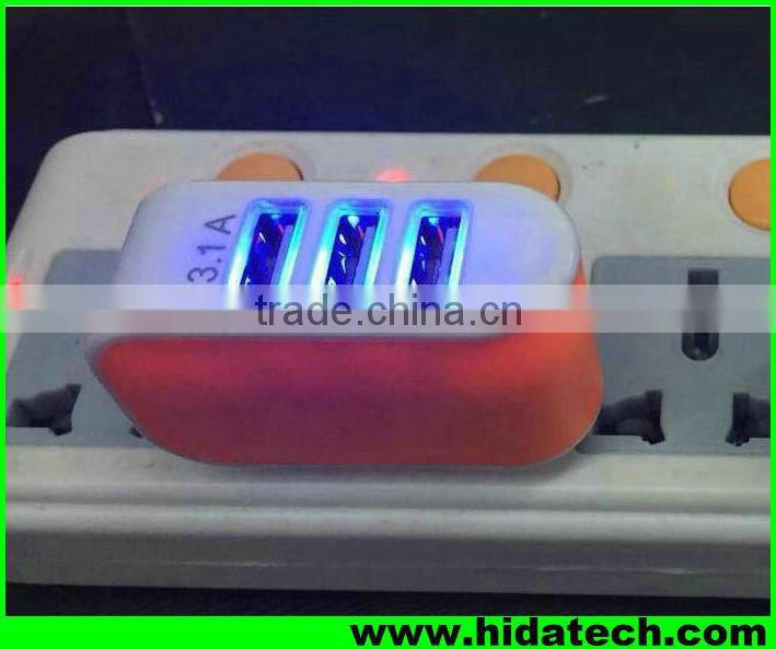 Wholesale usb multi wall charger 3 usb charger for mobile phone tablet pc