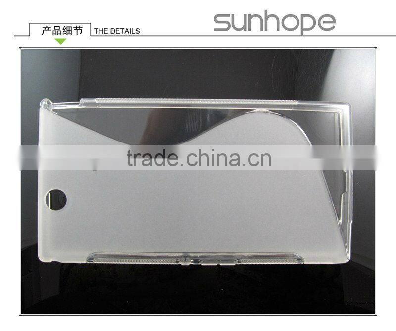 Factory OEM New S line TPU Soft Back Case Cover For Sony Z Ultra XL39h back cover TPU support drop shipping