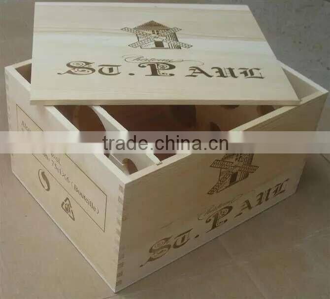 custom high quality wooden wine box