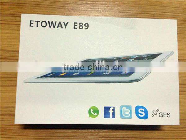 7 inch Capacitive screen 1024 X 600 Android MTK6572 dual-core Tablet PC etoway E89