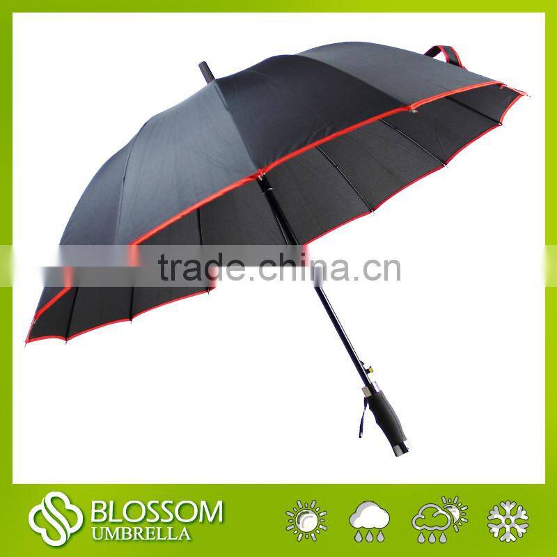 2016 straight 23 inches big black golf umbrella