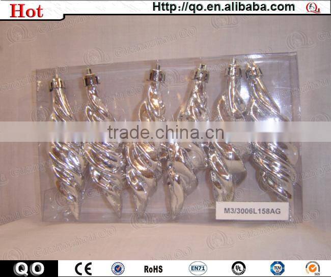 Best selling fashion christmas ornament spiral shape hanging decoration