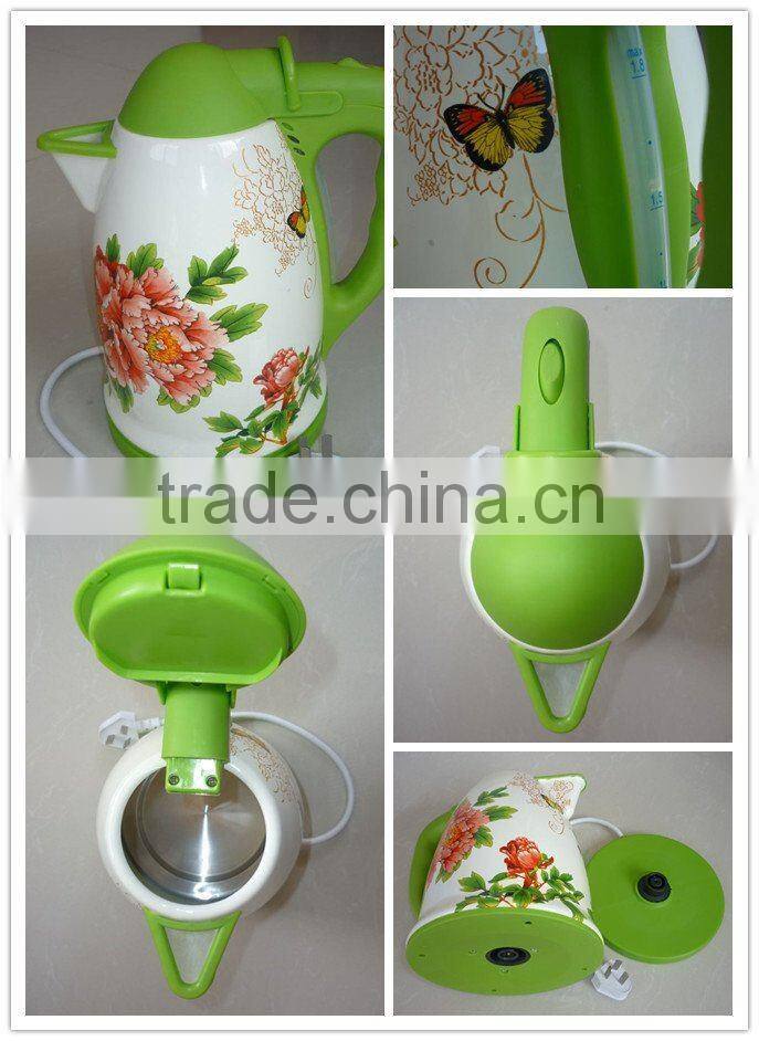 360 degrees rotating basenew designed enamel electric kettle, jug kettle, CE/RoHS approved enamel kettle, enamel water kettle