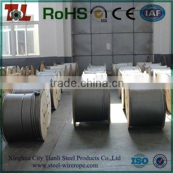 304&316 stainless steel wire rope 1x19