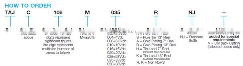 SMD Tantalum Capacitor 106 10uF 16V