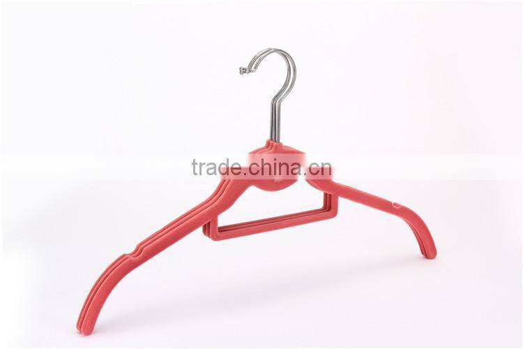 Standby Colored Clothes Hangers Velvet Flocking Non- Slip Shirt Hanger