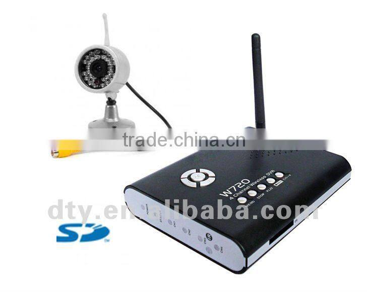 4 channels full d1 2.4ghz wireless dvr kit