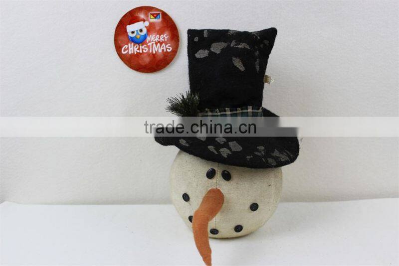WHOLESALE 12" STANDING PLUSH SANTA SNOWMAN VINTAGE STYLE ORNAMENT
