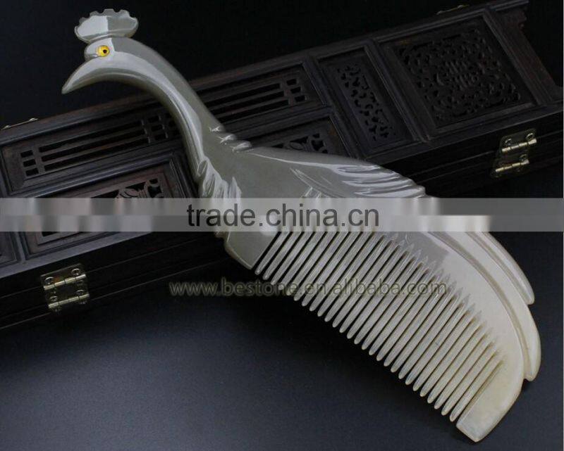 New Design Horn Peacock Hair Comb