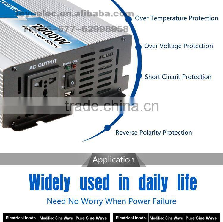OPIP-2000-2-12 High efficiency DC to AC output pure sine power inverter 2000w