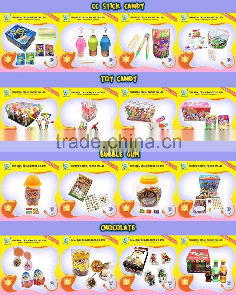 CC straw candy in gas jar bottle