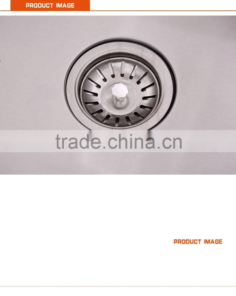 45x45cm single bowl rectangle square SS whole assembled commercial cabinet with sink and drain hole