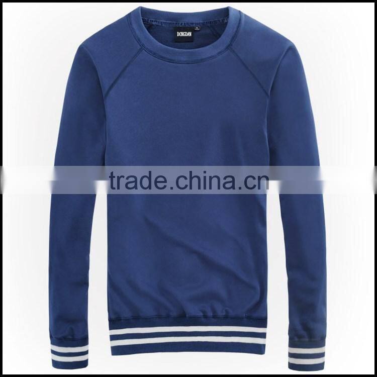 Fashion Color Combinations Custom Wholesales long sleeves without hood Sweatshirts For Men