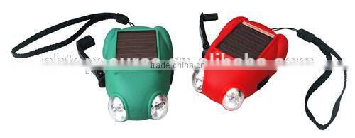 TE359 2 Led Solar Charger Ningbo Factory Direct Sale Car Shaped Flashlight