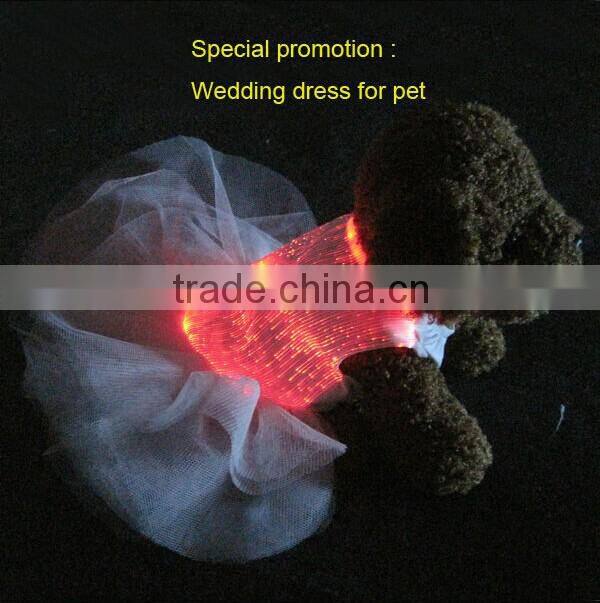 Luminous fabric white high fashionable party clothes fashion summer pet apparel dog clothes