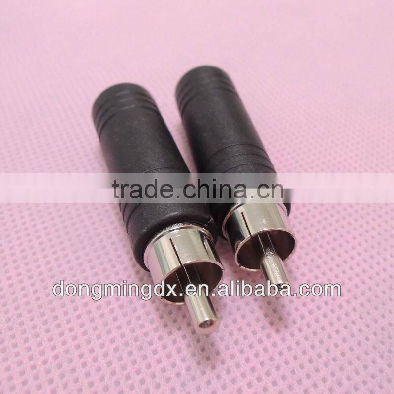 Audio system black RCA male to 6.5 female connector adapter
