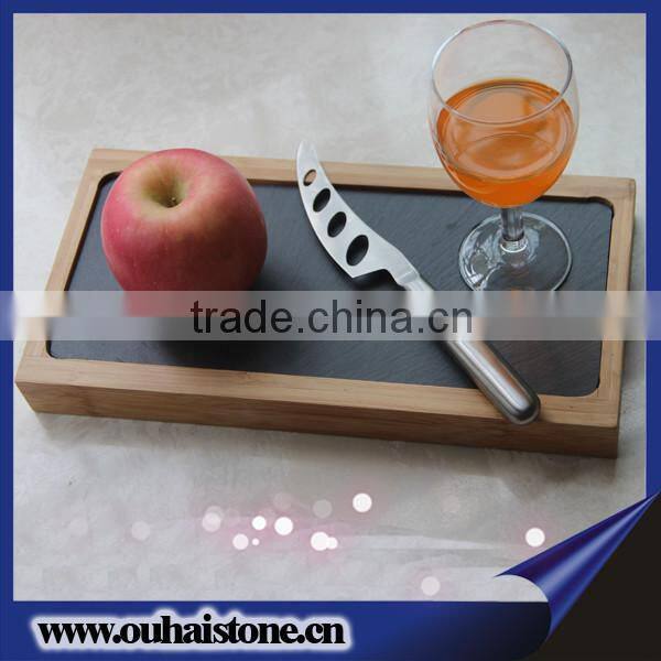 Slate bamboo cheese board bamboo plate bamboo serving board