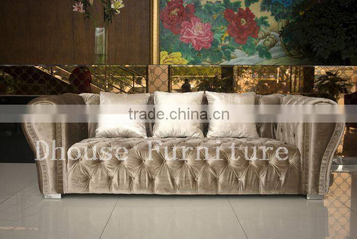 Button fabric sofa set AL030