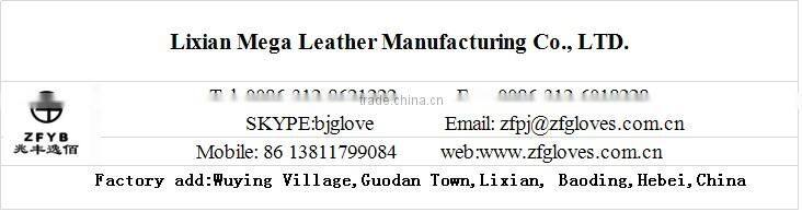 leather glove in european size