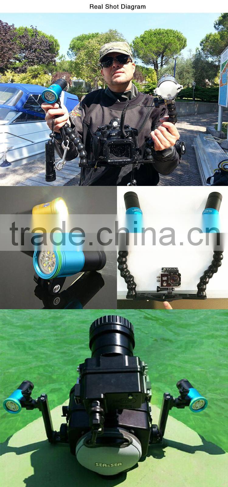 2015 Rechargeable Led Scuba Diving and Waterproof Torch For Underwater Explore