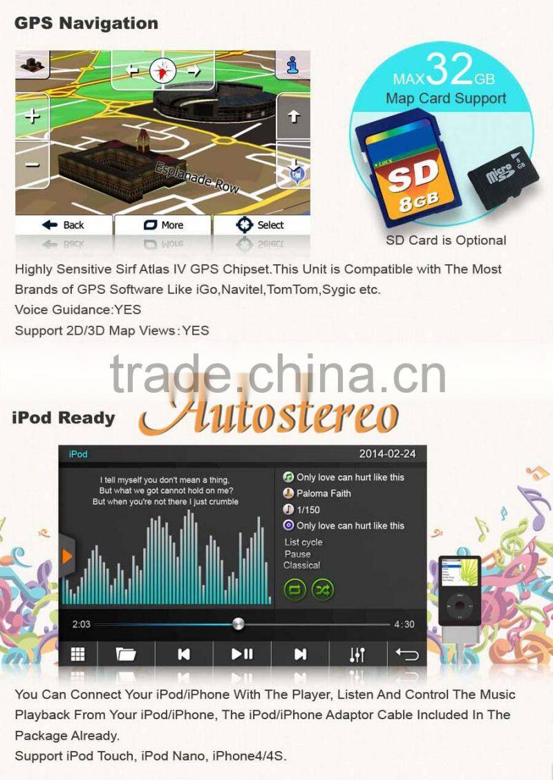 car DVD Player gps navigator for JEEP COMPASS car player video mp3 player