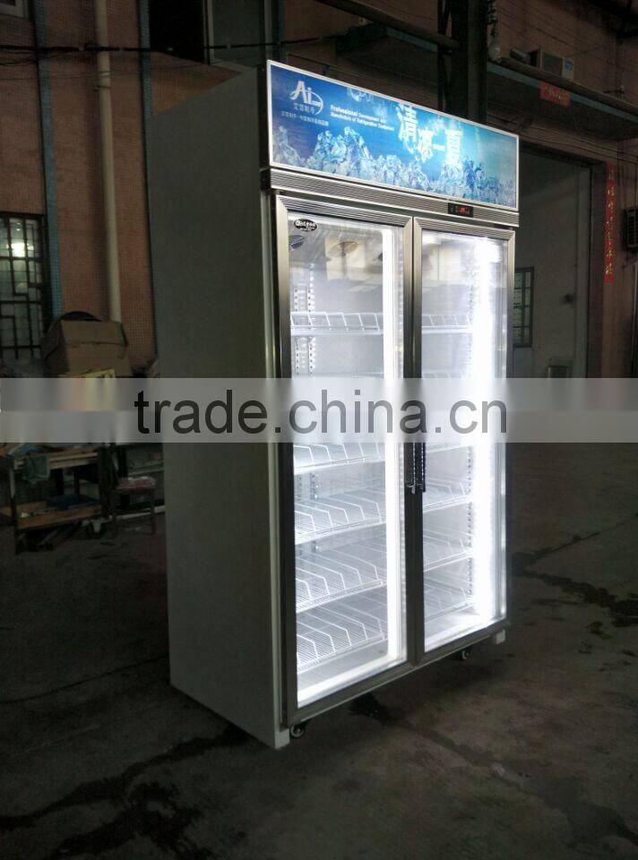 Freezer showcase Upright Frozen Display Freezer Glass Door
