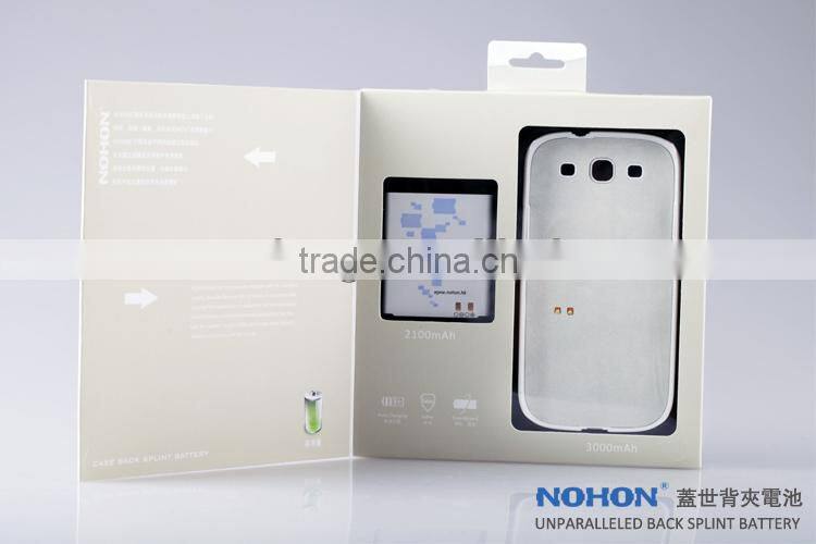 Hot Sale!!! Back-up Splint Battery with Cover for Samsung S3/9300/