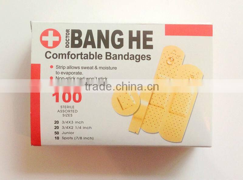 MH01-3 Mixed Size Disposable PVC Waterproof Adhesive Bandage First Aid Medical Wound Adhesive Plasters