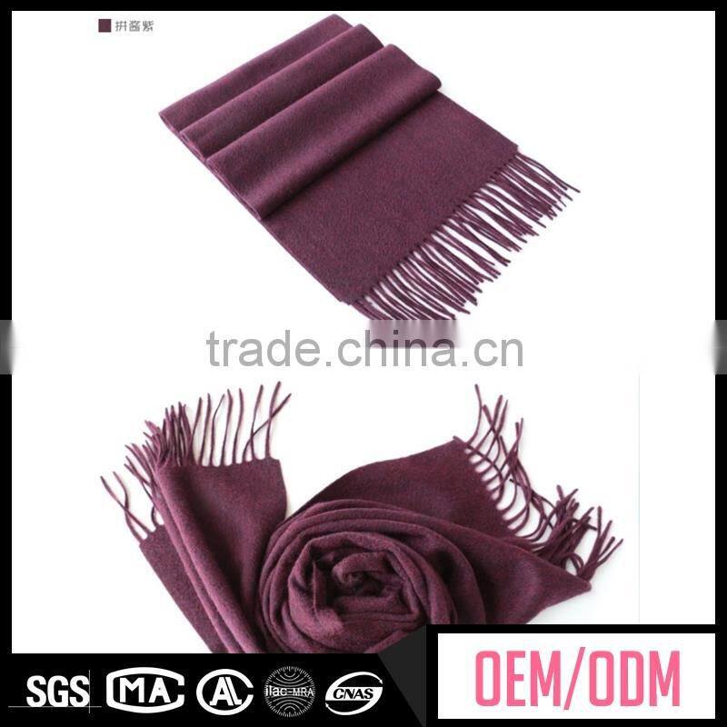 Popular lady scarf, ladies' plain wool scarf, best-selling pashmina 100% wool scarf