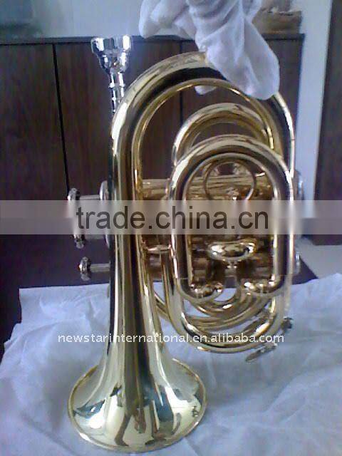 brass instrument Gold lacquer Pocket trumpet