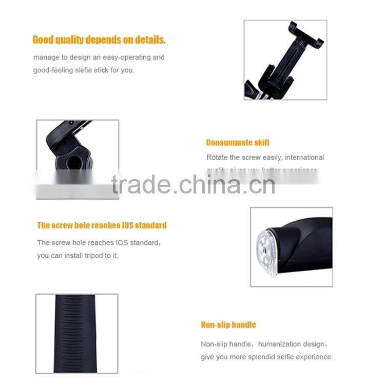 flexible selfie stick wired monopod Aluminum Alloy Pocket Selfie Stick