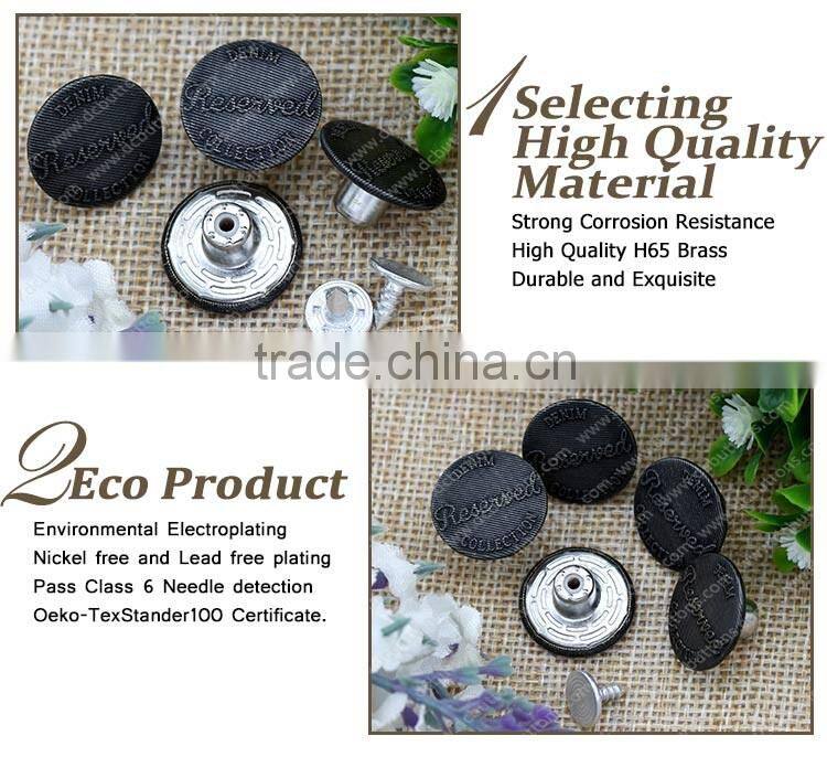 Hot Selling Jeans Accessories Metal Tack Buttons for Jeans,Jacket Button for Sale